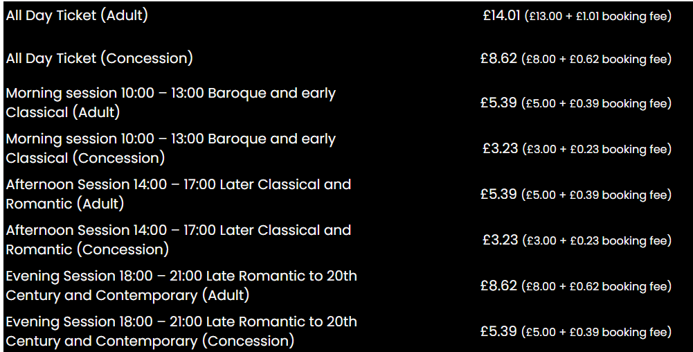 Ticket prices